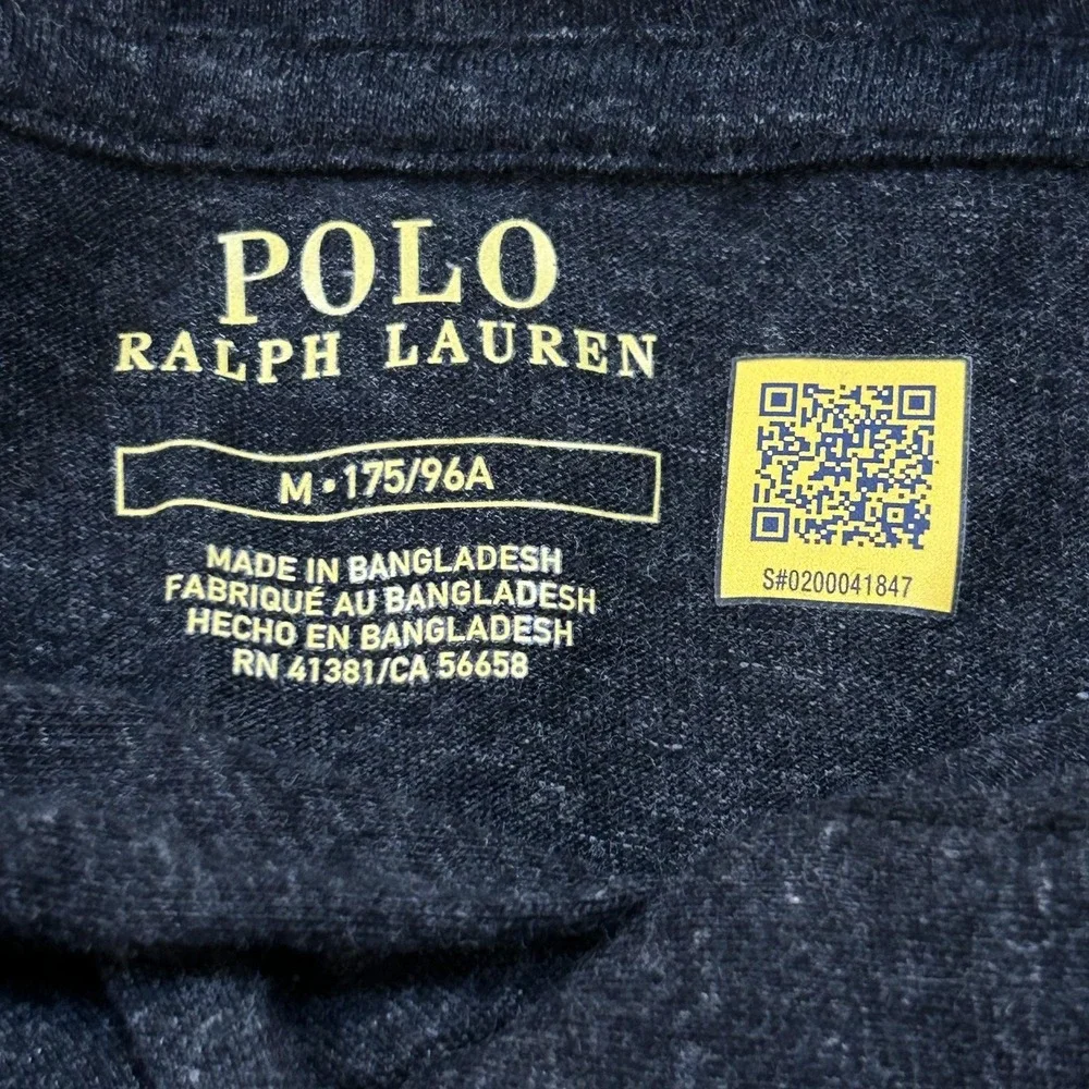 Polo Ralph Lauren Hoodie Mens M Gray Lightweight Jersey Cotton Pullover Logo NWT